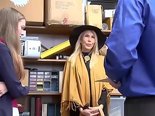 Granddaughter teen and her grandma busted stealing